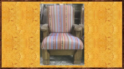 Кресло под старину из массива сосны  Пан