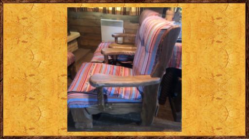 Кресло под старину из массива сосны  Пан