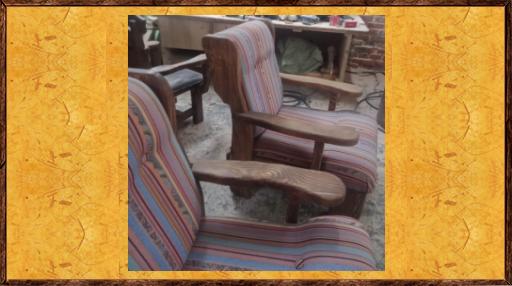 Кресло под старину из массива сосны  Пан