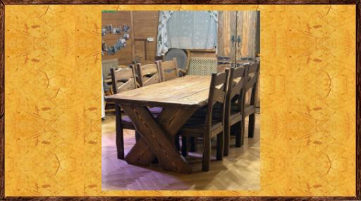 Стол под старину из массива сосны Людвиг