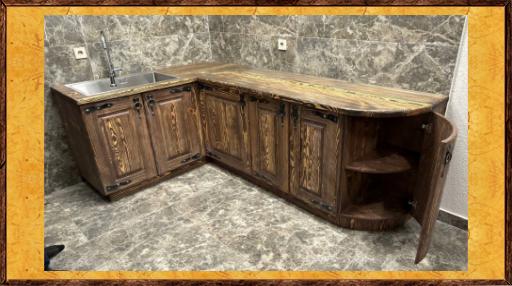 Кухня под старину из массива Олеся