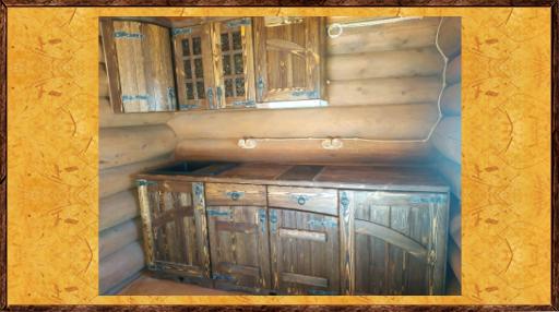 Кухня под старину из массива Ранчо