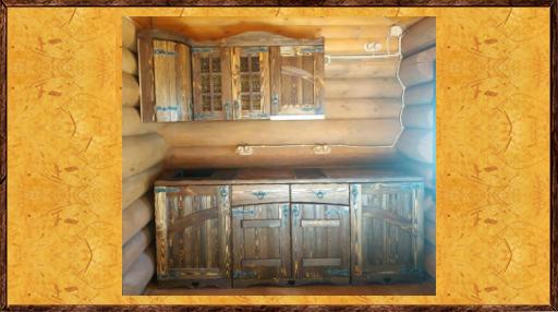 Кухня под старину из массива Ранчо