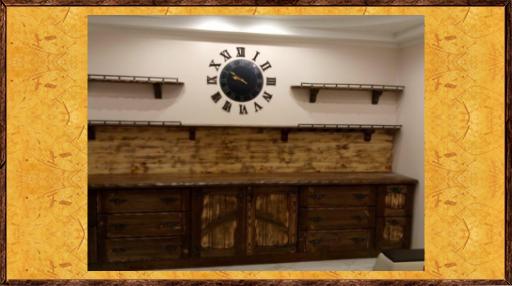 Кухня под старину из массива Часики