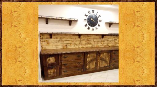 Кухня под старину из массива Часики