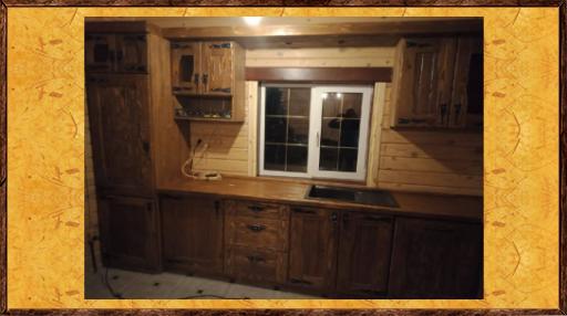 Кухня  под старину из массива сосны  Оксана