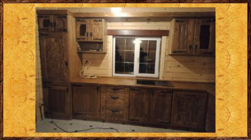 Кухня  под старину из массива сосны  Оксана