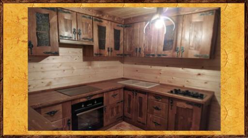 Кухня под старину из дерева Панская
