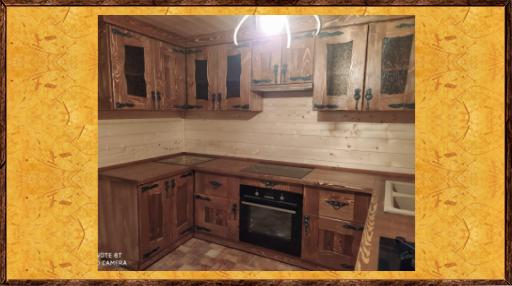 Кухня под старину из дерева Панская