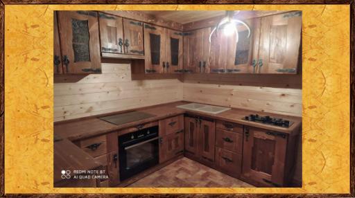 Кухня под старину из дерева Панская