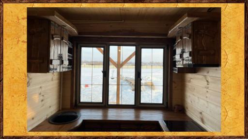 Кухня под старину из дерева Ирбис