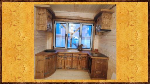 Кухня под старину из дерева Ирбис