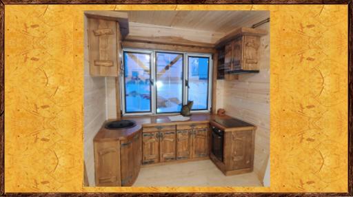 Кухня под старину из дерева Ирбис