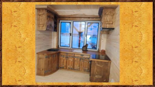 Кухня под старину из дерева Ирбис