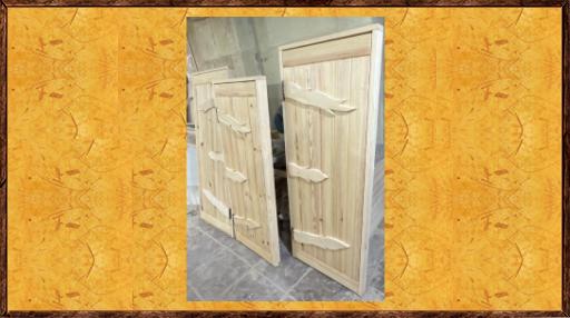 Дверь под старину из дерева Басня