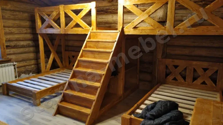 Двухъярусные кровати с лестницей — фото 3